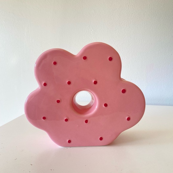 New Ashland Pink Flower Ceramic Vase - Picture 2 of 4